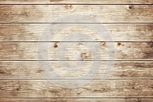 Light brown wooden horizontal plank wall or floor texture background