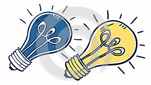 Light Bulb with Abstract Cloud Vector for Conceptual Thinking, vector design Generative AI