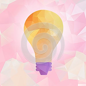 Light bulb abstract polygonal