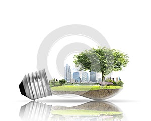 Light bulb Alternative energy concept
