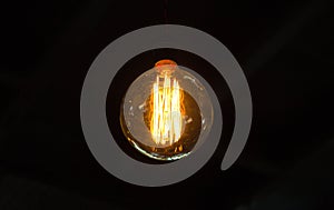 Light Bulb with black background