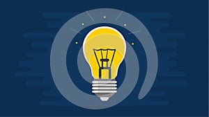Light bulb on a blue background