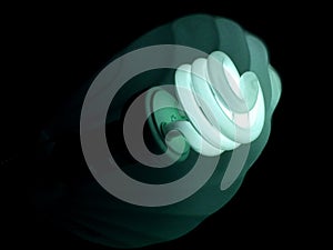 Light Bulb Blue Green