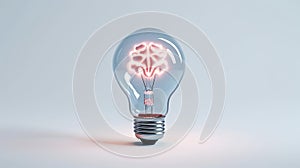 light bulb on grey background, AI Generated