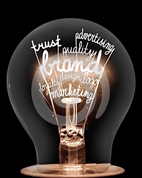 Light Bulb with Brand Concept