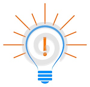 Light bulb bright idea solution concept