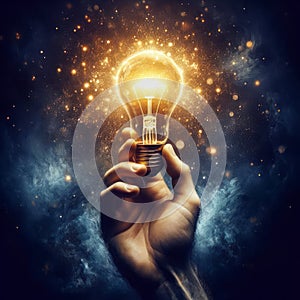 Light bulb of bright ideas