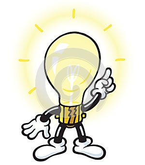 Light bulb character