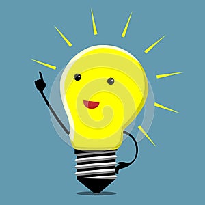 Light bulb character, insight