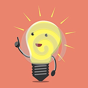 Light bulb character, insight