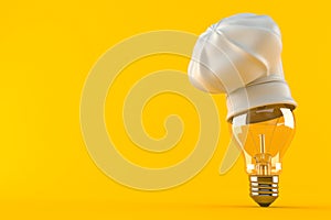 Light bulb with chef`s hat