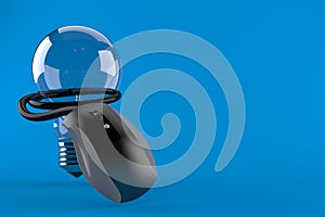 Light bulb with computer mouse