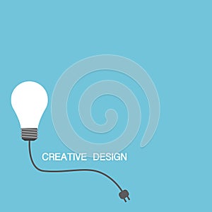 The light bulb creative concept flat design.