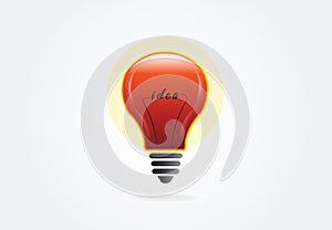 Light bulb creative idea tech symbol logo vector