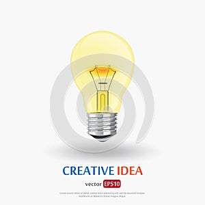 Light bulb creative and inspiration concepts, template on white background