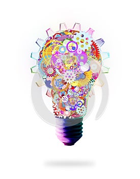 Light bulb design by cogs and gears