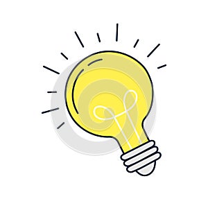 Light bulb design vector objects illustration science elements and laboratory objects