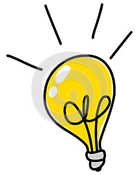 Light bulb doodle photo
