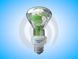 Light bulb earth