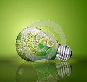 Light bulb, ecological concept