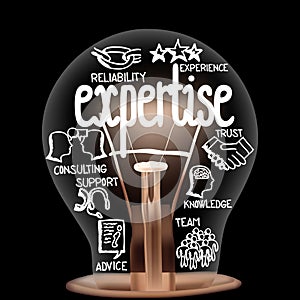 Light Bulb with Expertise Concept