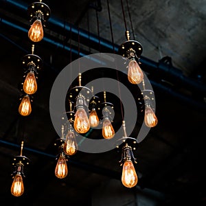Light bulb fixtures ceiling rustic glow