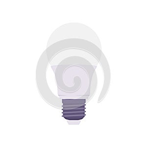 Light Bulb Flat Illustration. Clean Icon Design Element on Isolated White Background