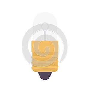 Light Bulb Flat Illustration. Clean Icon Design Element on Isolated White Background