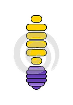 Light Bulb flat vector, isolated on white background. Idea sign, solution, thinking concept. Lighting Electric lamp