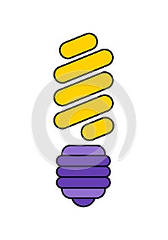 Light Bulb flat vector, isolated on white background. Idea sign, solution, thinking concept. Lighting Electric lamp
