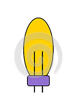 Light Bulb flat vector, isolated on white background. Idea sign, solution, thinking concept. Lighting Electric lamp