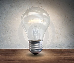 Light bulb in fresh ideas concept