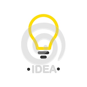 The light bulb is full of ideas And creative thinking. Light bulb icon.