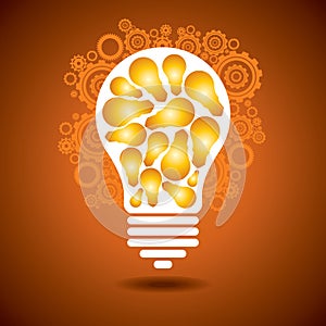 Light bulb with gear