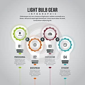 Light Bulb Gear Infographic