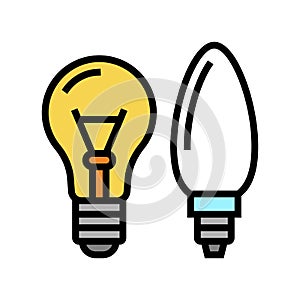 light bulb glass production color icon vector illustration