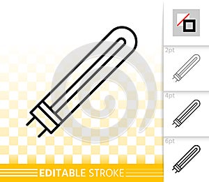 Light bulb halogen simple thin line vector icon