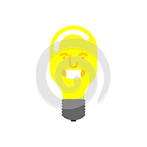 Light bulb head. The concept of a bright head, a person who has a lot of ideas