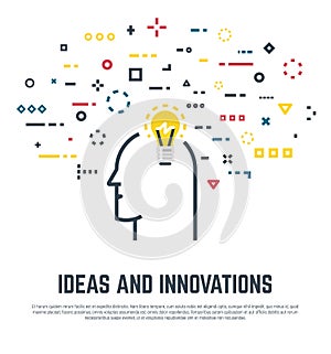 Light bulb human head