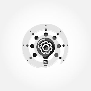 Light bulb icon, alternative energy isolated solid icon on white background