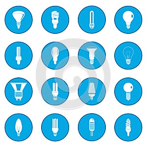 Light bulb icon blue