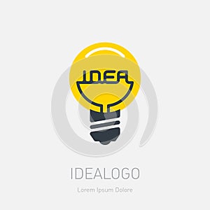Light bulb icon with concept of idea. Vector Illustration for pr