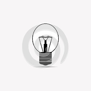 Light bulb icon. Day mode symbol for site. Toggle button. Outline vector icon. Isolated vector illustration. 