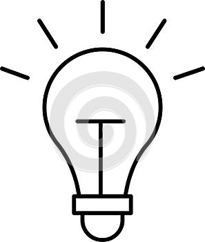 Light Bulb Icon for Education Knowledge Creativity and Innovation