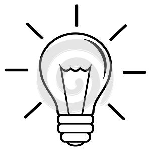 Light bulb icon. Energy and idea symbol with light bulb Vector illustration