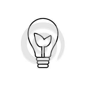 Light bulb icon in flat style. Lightbulb vector illustration on white isolated background. Energy lamp sign business concept