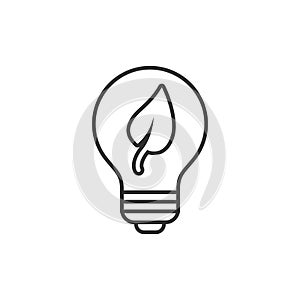 Light bulb icon in flat style. Lightbulb vector illustration on white isolated background. Energy lamp sign business concept