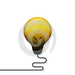 Light bulb icon. Idea concept isolated on white background.