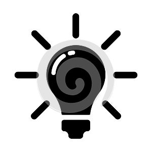 Light bulb icon. Idea isolated on white background