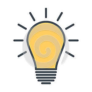 Light bulb icon. Idea sign, thinking concept.